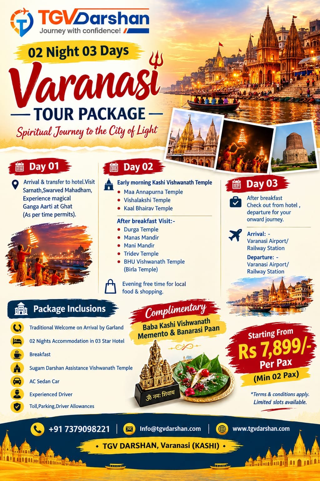 TGV Darshan Varanasi Tour Package